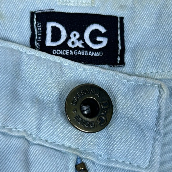 Dolce & Gabbana Denim A-Line Mini Skirt - Distressed - Light Blue - US 6 W28 IT4 - Picture 15 of 16